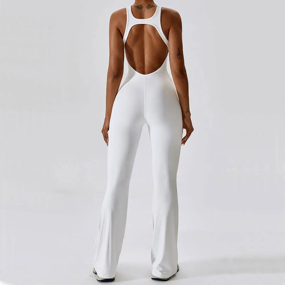 Solid Yoga Jumpsuit One Piece Outfit Fitness Bodysuit Workout Clothes