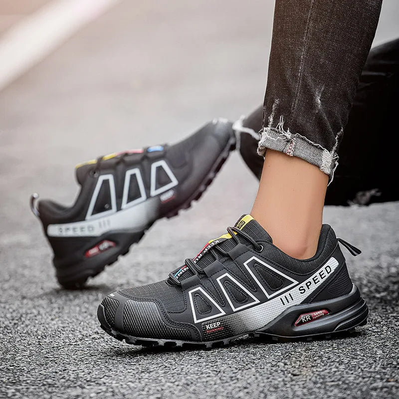 Men‘s Waterproof Hiking Shoes Outdoor Trainers Lace-up Climbing Shoes