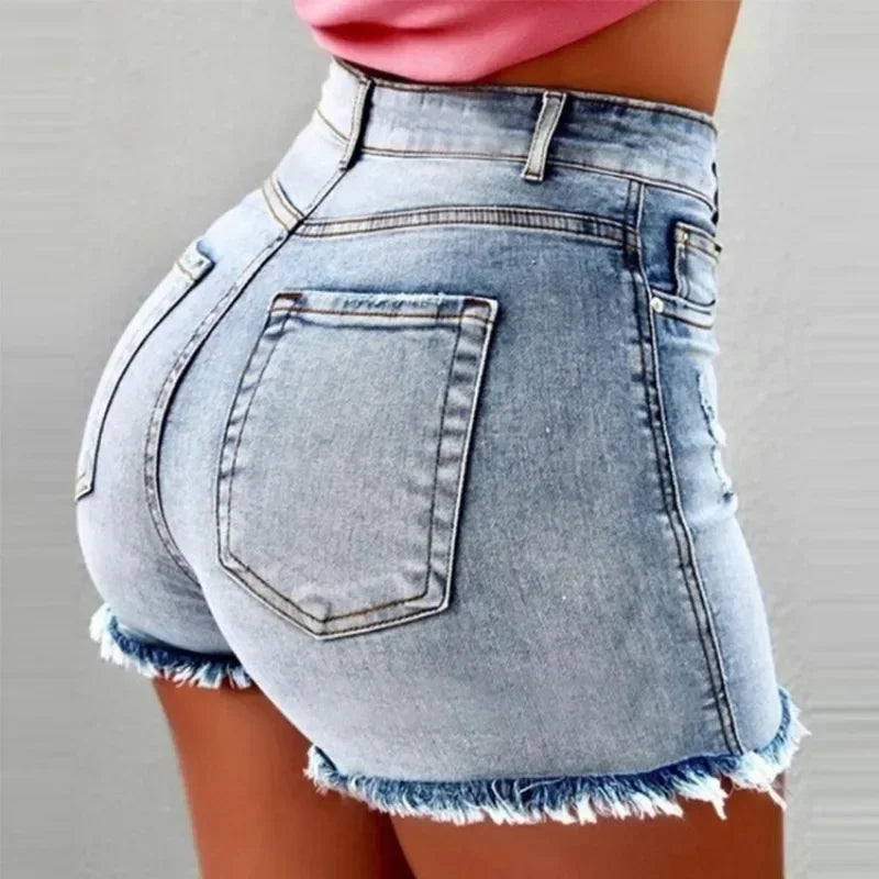 High Waist Hot Pants Women's Jeans Available in Multiple Colors