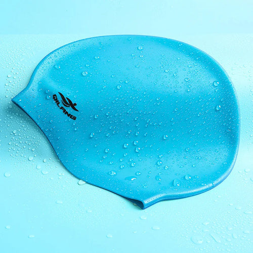Waterproof Silicone Swim Caps Women Men High Elastic Flexible Protect