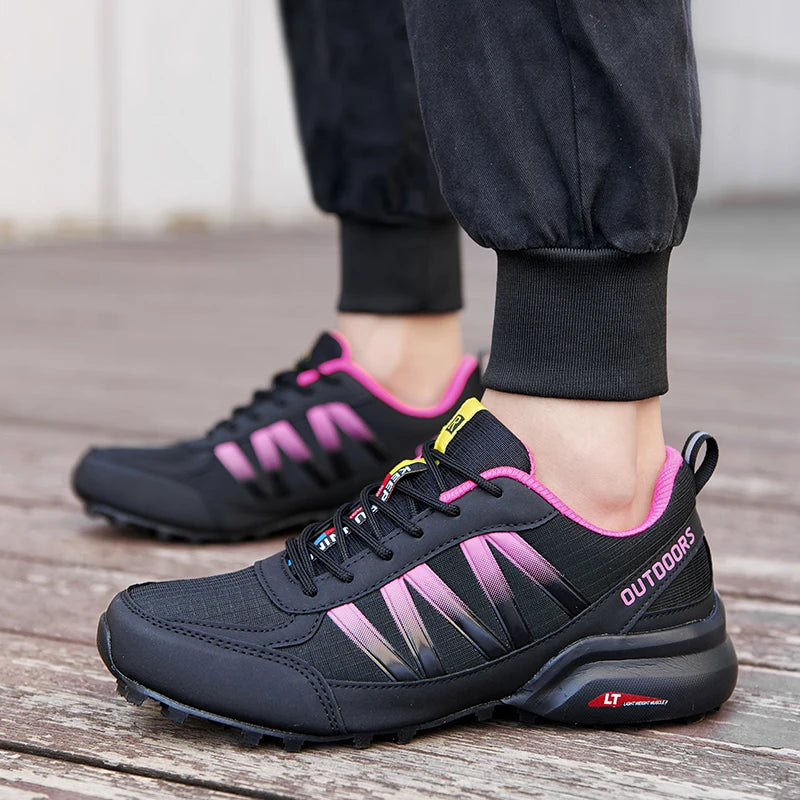 Men‘s Waterproof Hiking Shoes Outdoor Trainers Lace-up Climbing Shoes