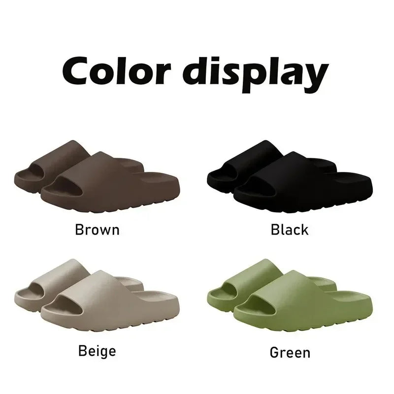 Unisex House Shoes Non-Slip thick Soft Platform Slide Sandals for