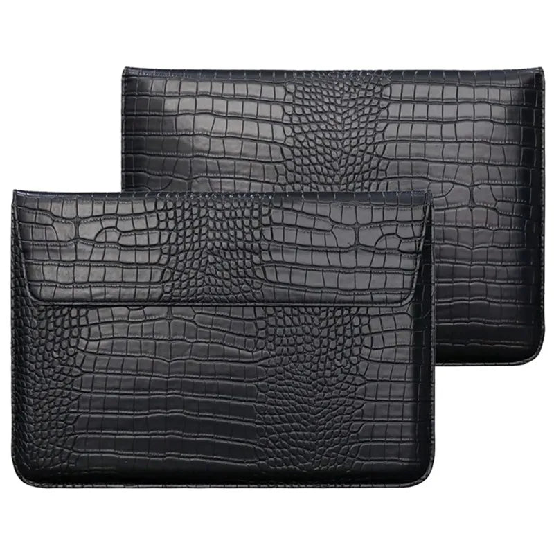 Crocodile Leather Flip Case Bag Laptop Sleeve for Macbook Air 13 14 15