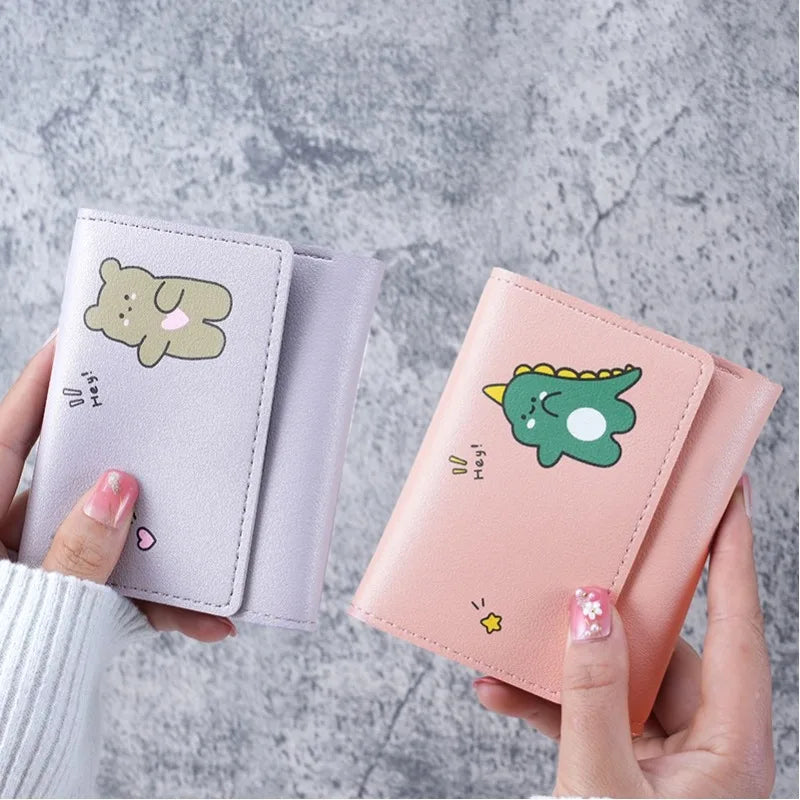2024 Women Short Cute Small Wallet with Hasp ID Bank Card Holder for