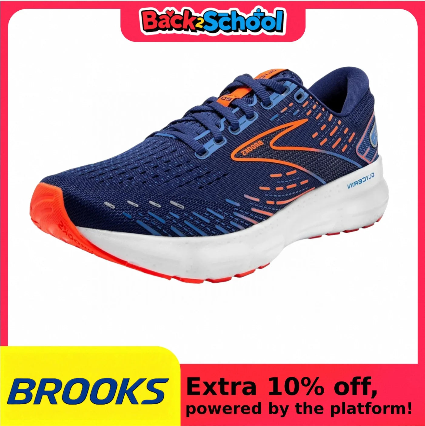 Brooks Men’s Glycerin GTS 20 Provides A Lightweight Fit And Responsive