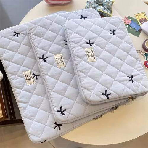 Cute Bow Graphic Laptop Bag Tablet Sleeve Case 11 13.3 14 15.6 Inch