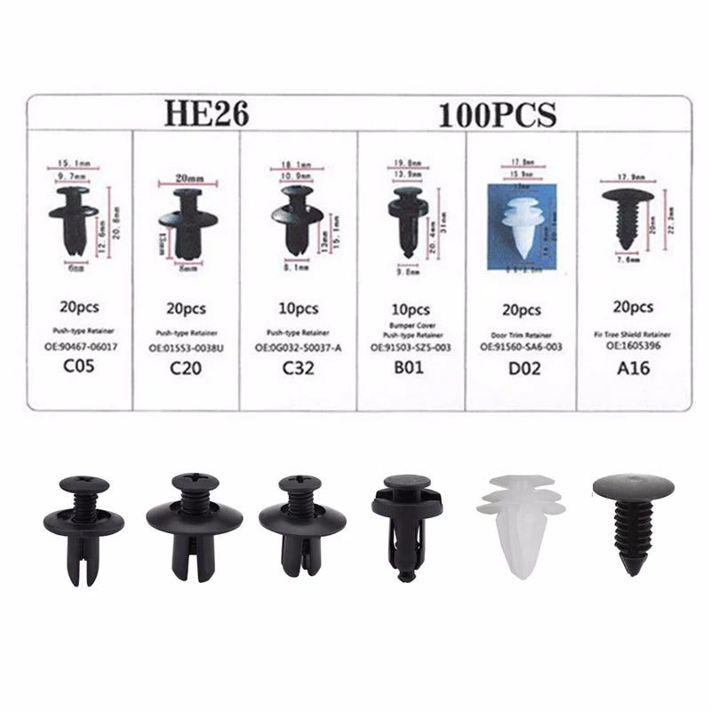 Auto Fastener Clip Car Fender Push Retainer Pin Rivet Bumper for Door