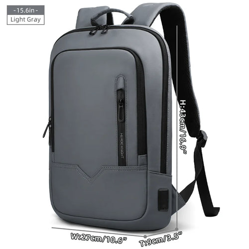 Heroic Knight Laptop Work Backpack Slim Men Waterproof Multifunctional