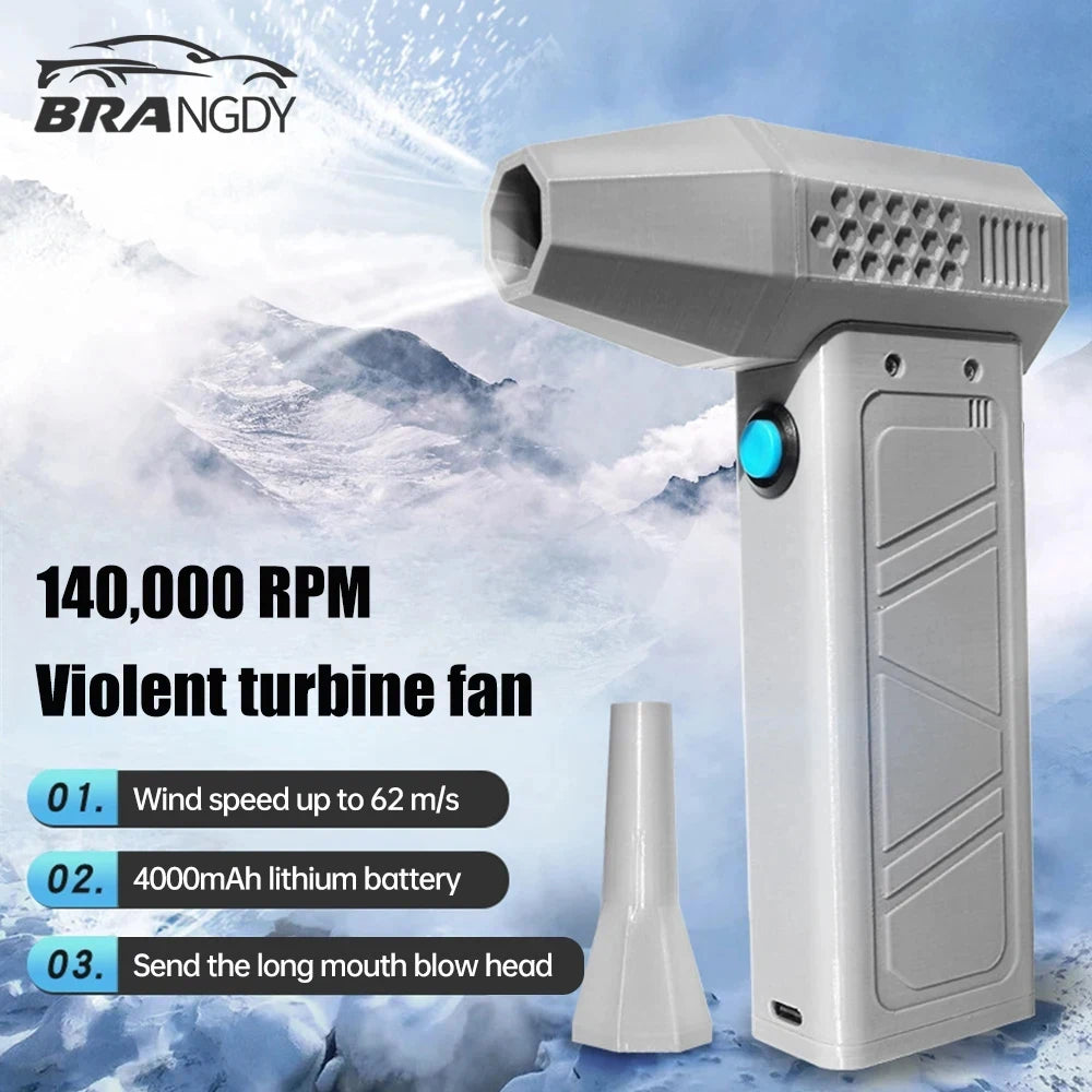 2024 Mini Turbo Jet Fan 140000RPM Brushless Motor Adjustable wind
