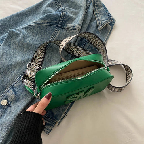 Fashion Letters Shoulder Bags for Women Leopard Print Small Square Bag