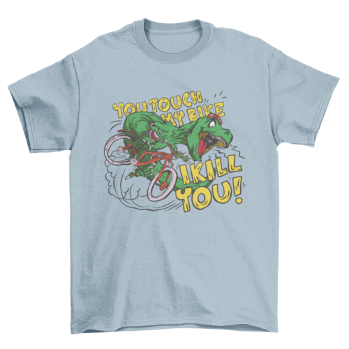 Mad biker t-rex t-shirt design