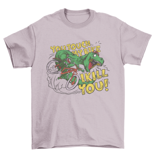 Mad biker t-rex t-shirt design