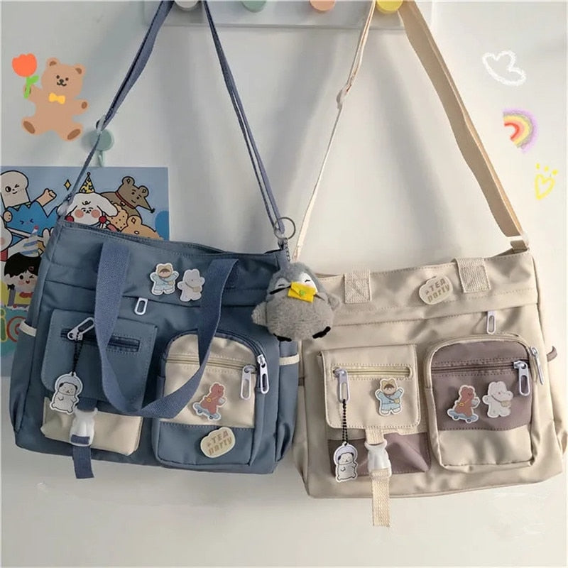 Waterproof Canvas Women Handbags Shoulder Bags Nylon Ladies Tote