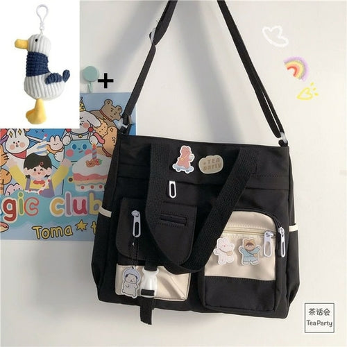 Waterproof Canvas Women Handbags Shoulder Bags Nylon Ladies Tote