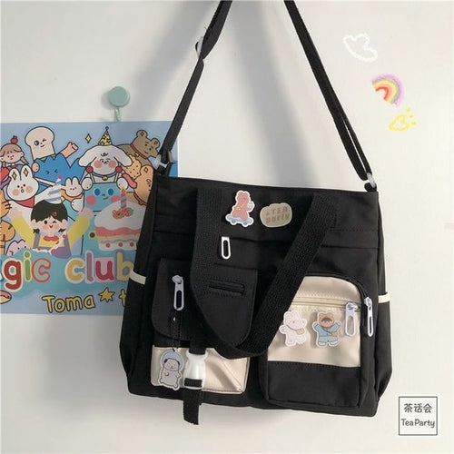 Waterproof Canvas Women Handbags Shoulder Bags Nylon Ladies Tote