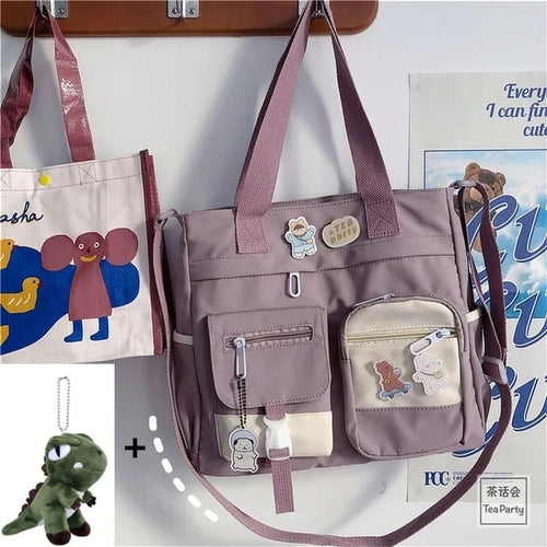 Waterproof Canvas Women Handbags Shoulder Bags Nylon Ladies Tote