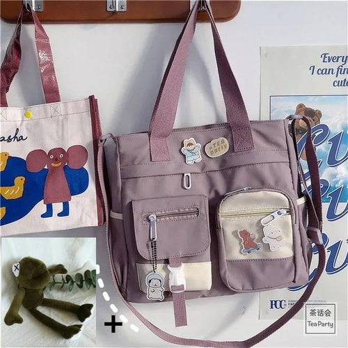 Waterproof Canvas Women Handbags Shoulder Bags Nylon Ladies Tote