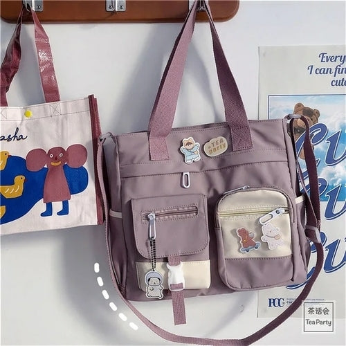 Waterproof Canvas Women Handbags Shoulder Bags Nylon Ladies Tote