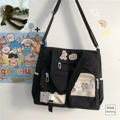 Waterproof Canvas Women Handbags Shoulder Bags Nylon Ladies Tote
