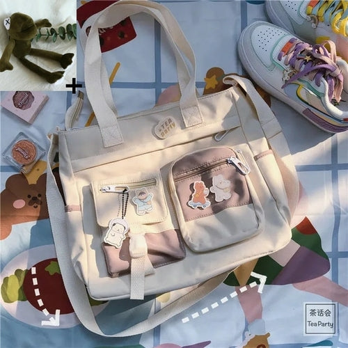 Waterproof Canvas Women Handbags Shoulder Bags Nylon Ladies Tote