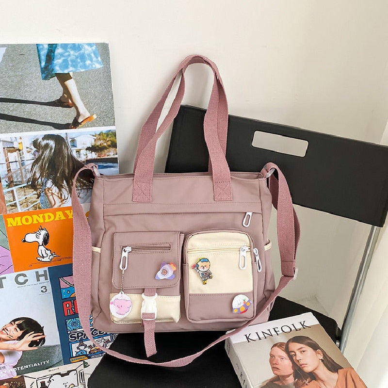 Waterproof Canvas Women Handbags Shoulder Bags Nylon Ladies Tote