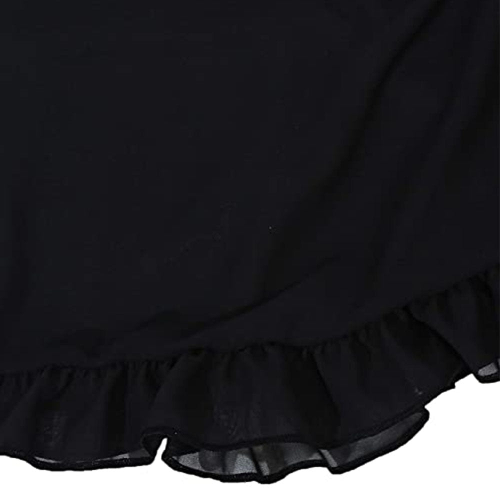 Women Chiffon Short Sarongs Ruffle Hem Bikini Cover Ups Beach Swimsuit