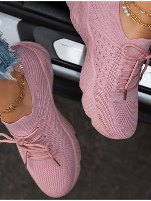 Women Sneakers Breathable Casual Women Sports Shoes Lace Up Ladies