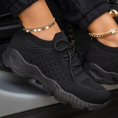 Women Sneakers Breathable Casual Women Sports Shoes Lace Up Ladies