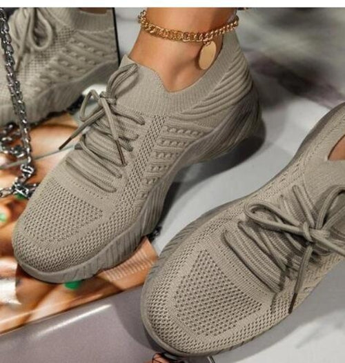 Women Sneakers Breathable Casual Women Sports Shoes Lace Up Ladies