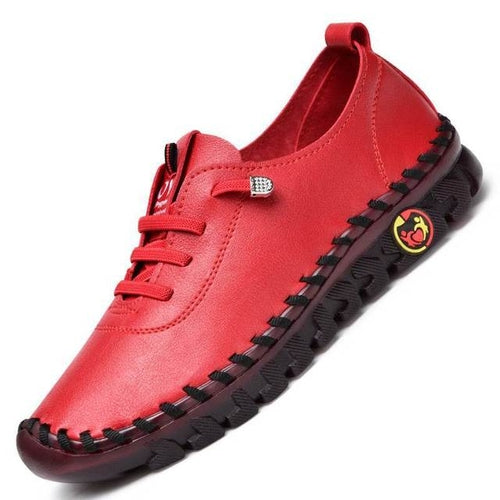 Women Vulcanized Shoes Pu Leather Casual Shoes Soft Comfortable Flat
