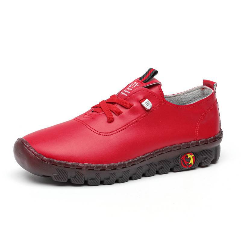 Women Vulcanized Shoes Pu Leather Casual Shoes Soft Comfortable Flat