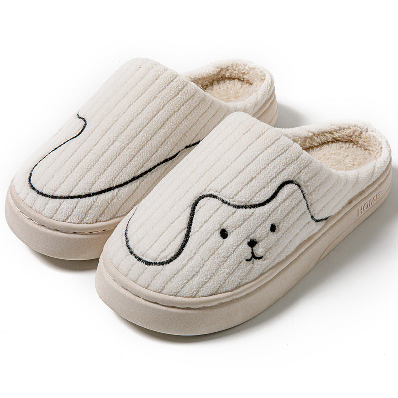 Striped Cat Slippers Indoor Couple Non-slip Floor Bedroom Slipper