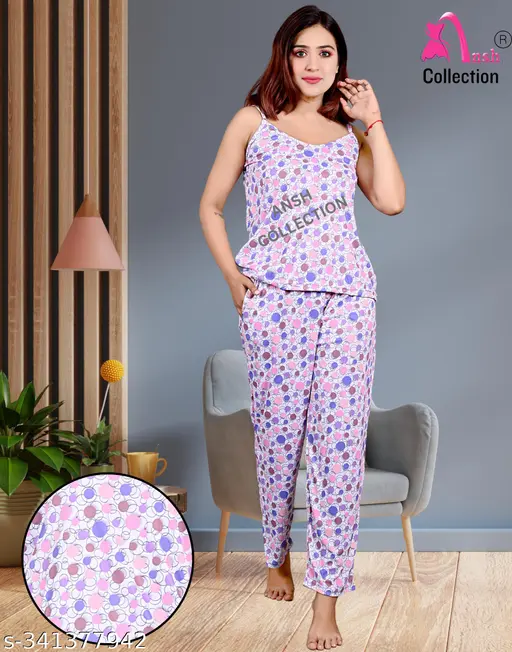 Trendy stylish women night suit