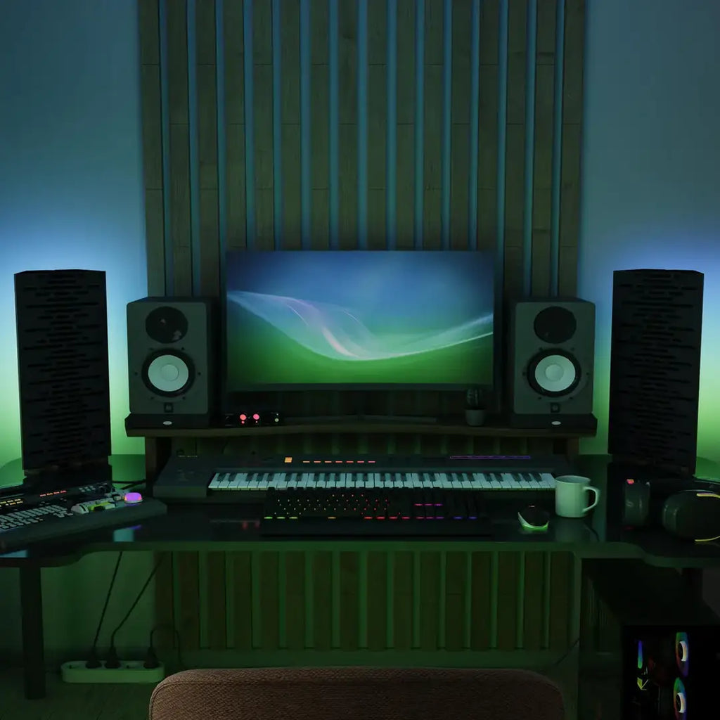 2-Pack WAVE-mini Bass Trap & RGB Lamp for Podcasts