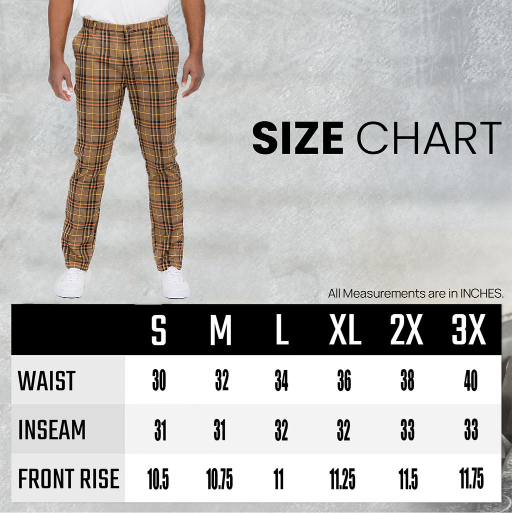 Plaid Slim Fit Trouser Pants SR005