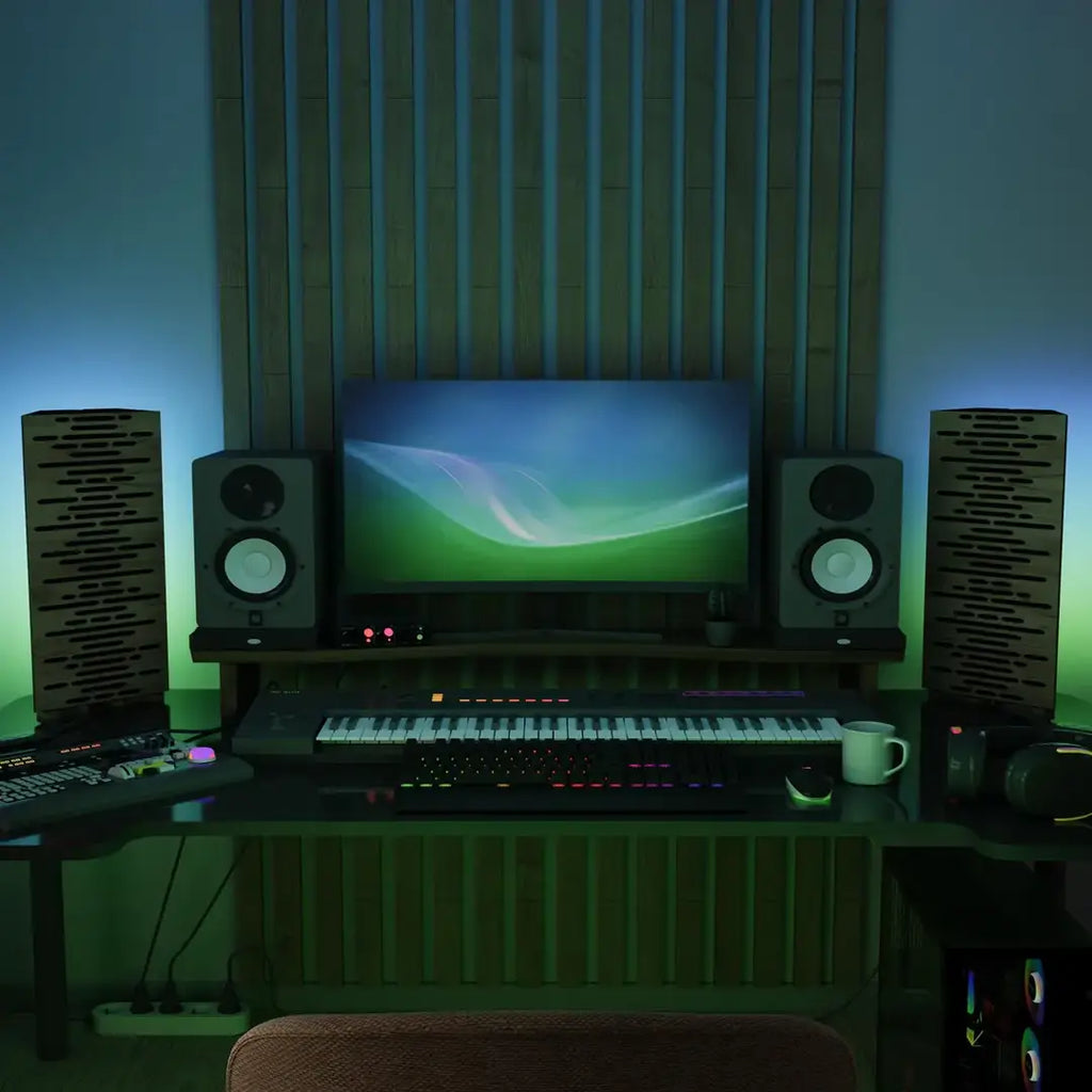 2-Pack WAVE-mini Bass Trap & RGB Lamp for Podcasts