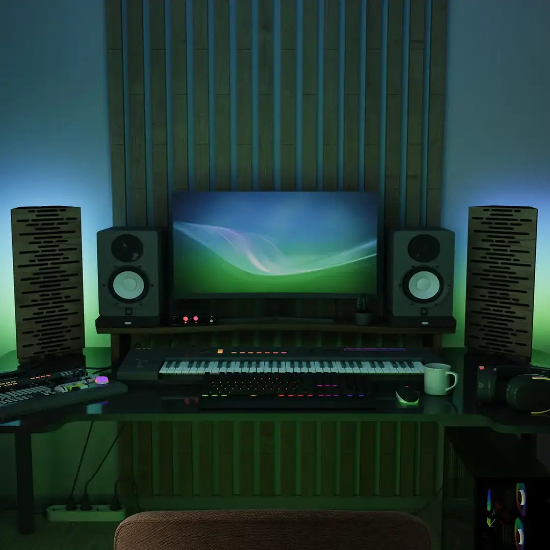 2-Pack WAVE-mini Bass Trap & RGB Lamp for Podcasts