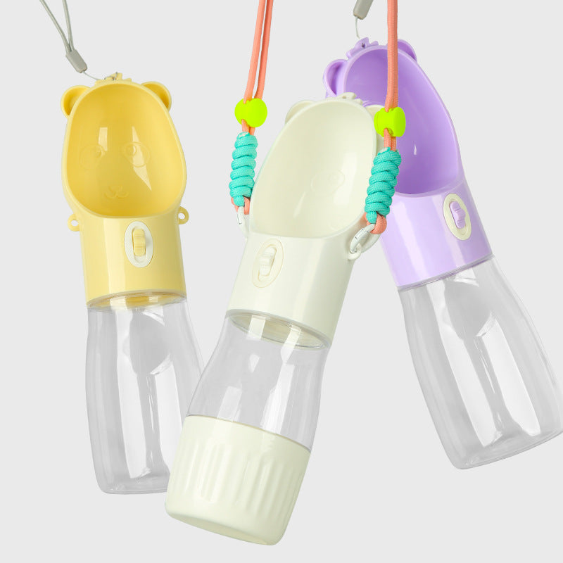 2 In 1 Portable Dog Water Bottle For Small Big Dogs Cat Outdoor