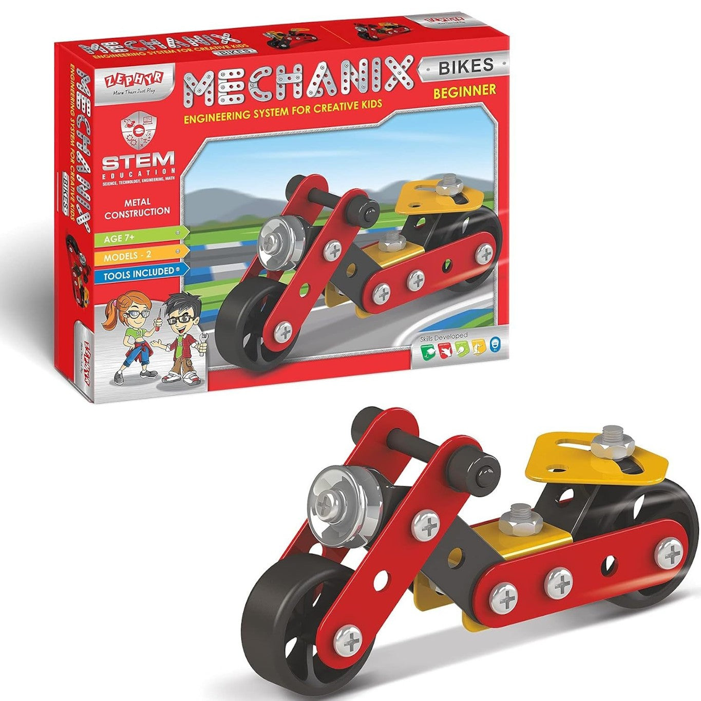 Beginner Bike DIY Stem Education Building and Metal Construction Set