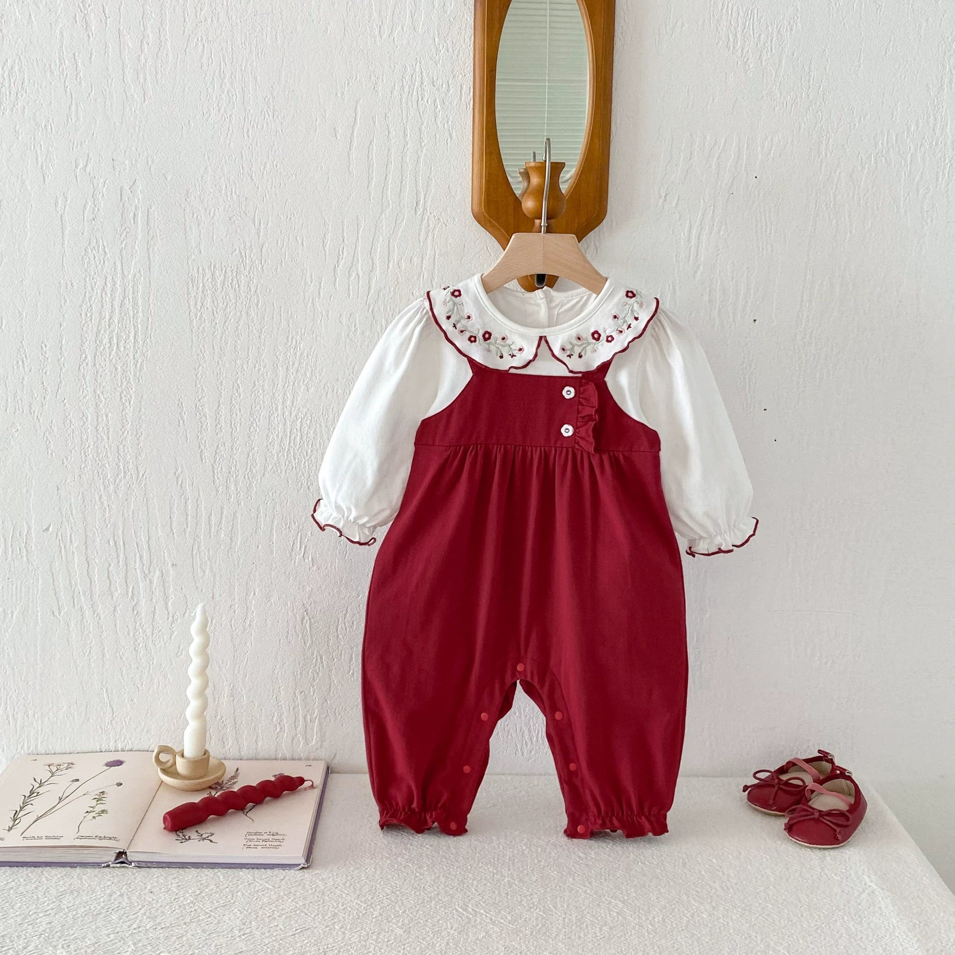 Autumn Arrival Baby Girls Long Sleeves Rabbit Cartoon Pattern Collar