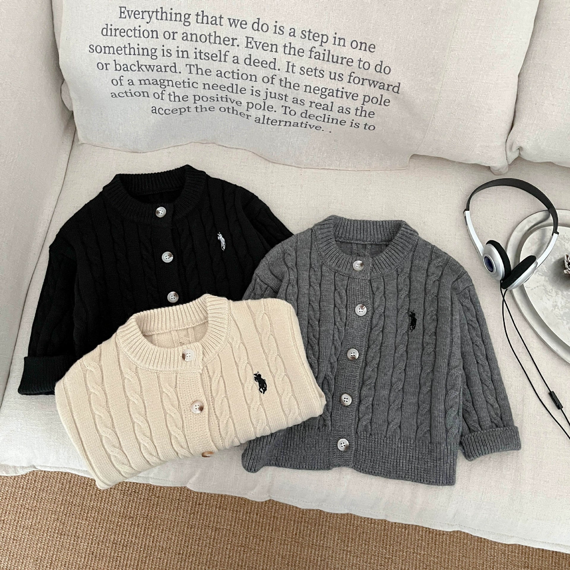 Autumn Arrival Baby Kids Unisex Comfortable Jacquard Pattern Knitted