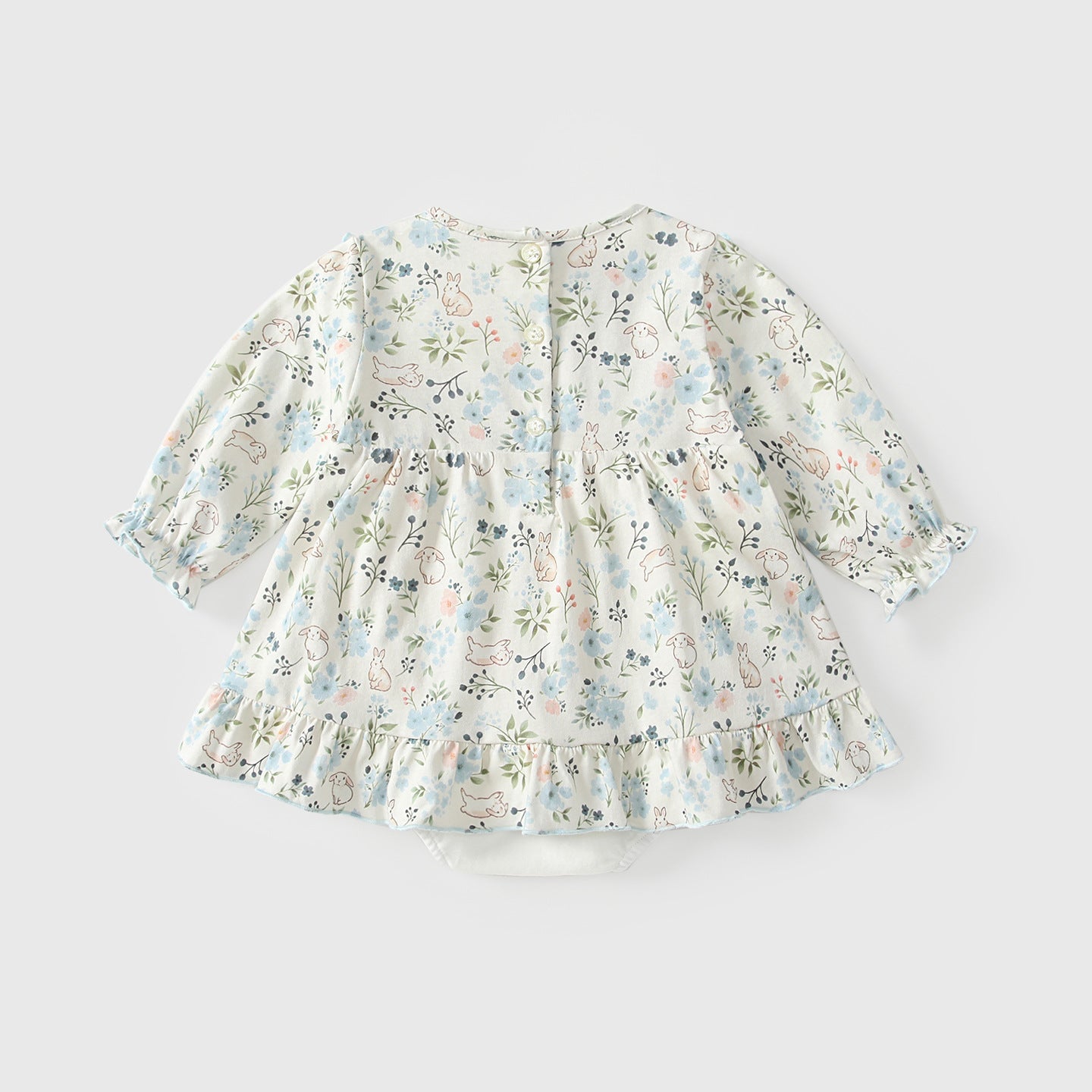 Arrival Autumn Baby Girls Floral Long Sleeves Rabbit Pattern
