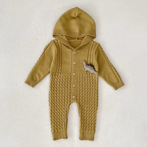 Autumn Arrival Unisex Baby’s Solid Color Geometric Jacquard and