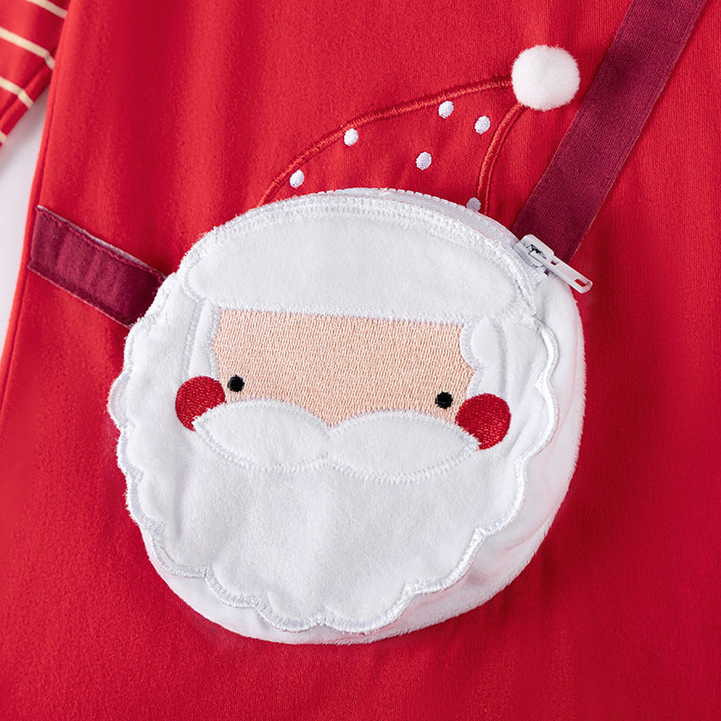 Autumn and Spring Arrival Christmas Cartoon Pattern Striped Long