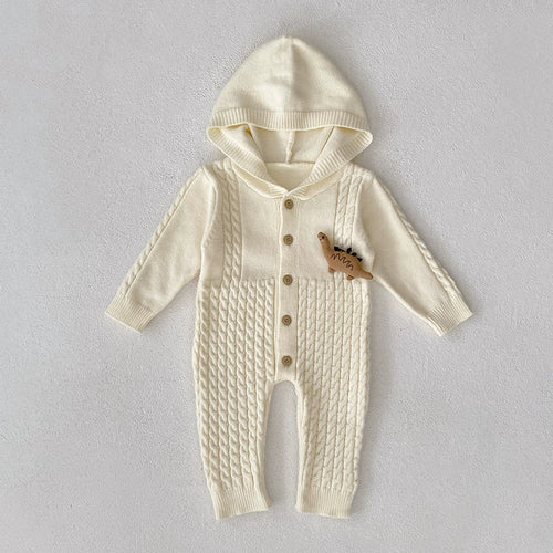 Autumn Arrival Unisex Baby’s Solid Color Geometric Jacquard and