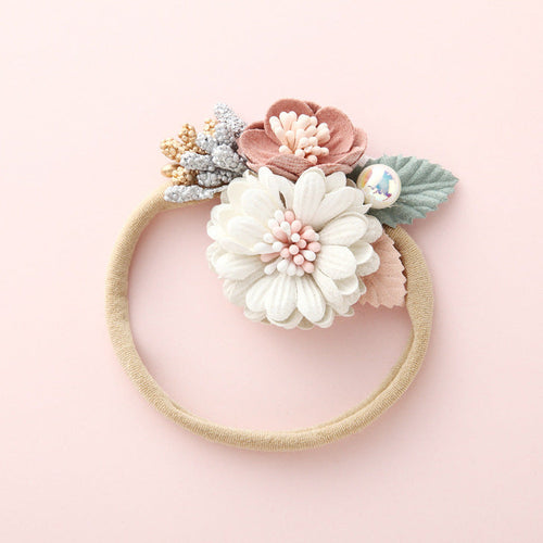 Baby Floral Decoration Design Elastic Hair Rope 2 pcs.