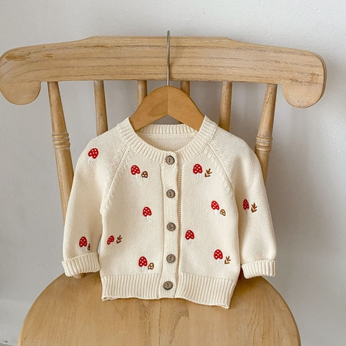 Baby Girl Embroidered Pattern Cardigan