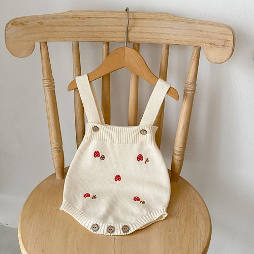 Baby Girl Embroidered Pattern Sleeveless Onesie