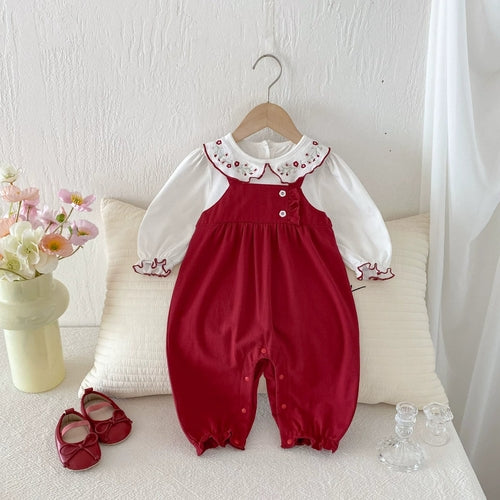 Autumn Arrival Baby Girls Long Sleeves Rabbit Cartoon Pattern Collar