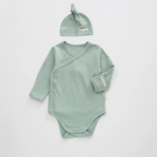 Autumn Arrival Baby Unisex Long Sleeves Cute Solid Color V Neck